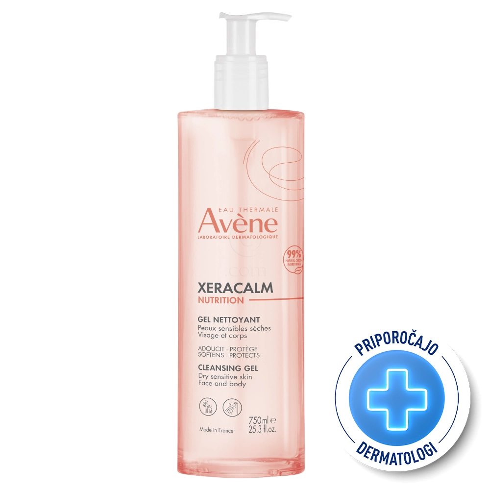 Avene XeraCalm Nutrition, vlažilni gel za čiščenje (750 ml)