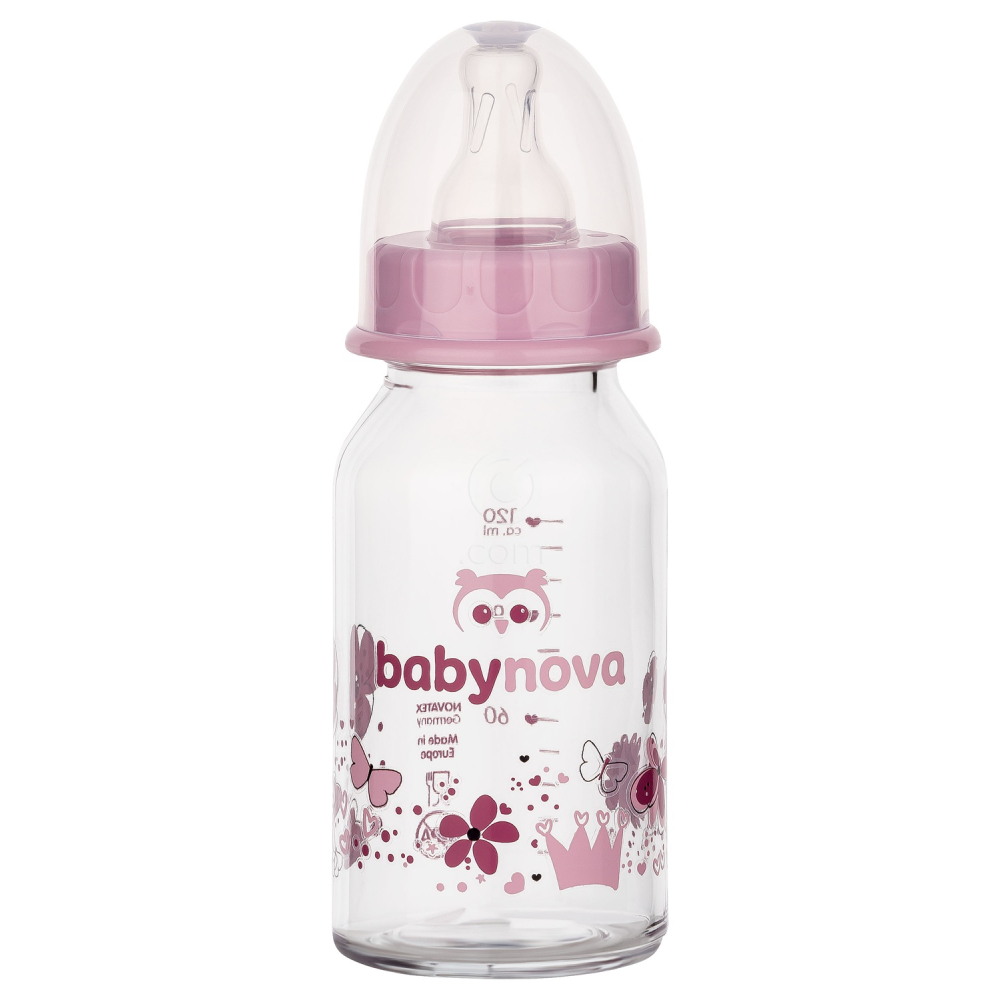 Baby-Nova, steklena steklenička (125 ml)