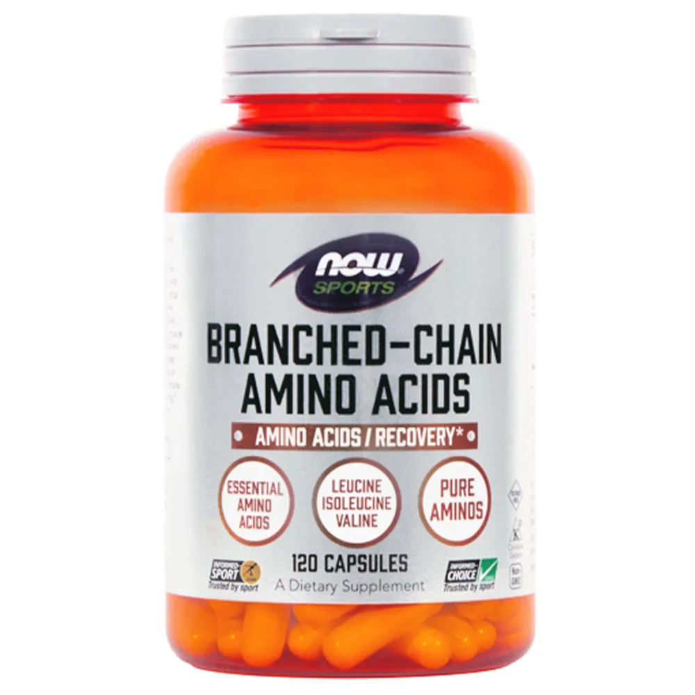 BCAA aminokisline NOW Sports,  kapsule (120 kapsul)