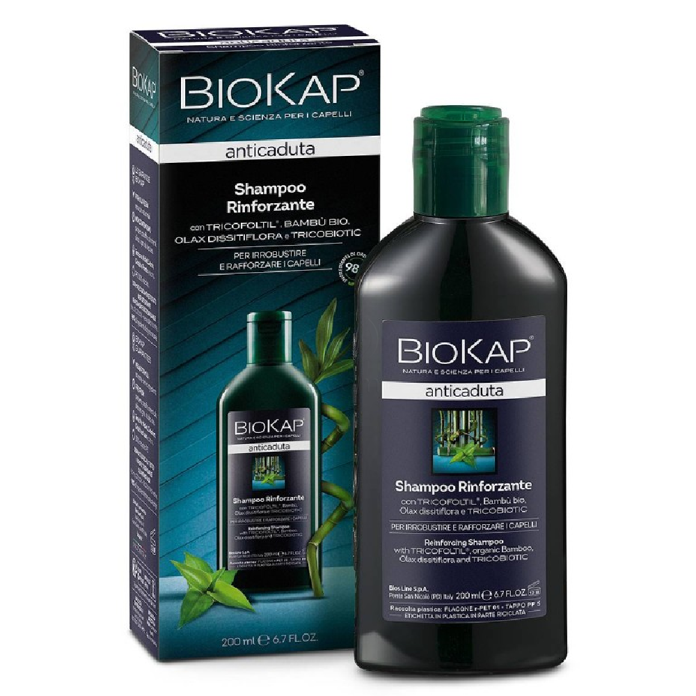 BioKap, šampon proti izpadanju in za krepitev las s probiotiki (200 ml)