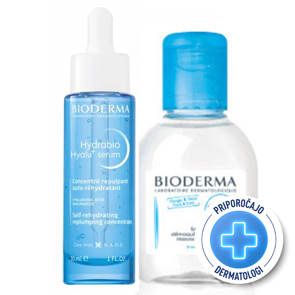 Bioderma Hydrabio, paket: serum + micelarni losjon (30 ml + 100 ml)