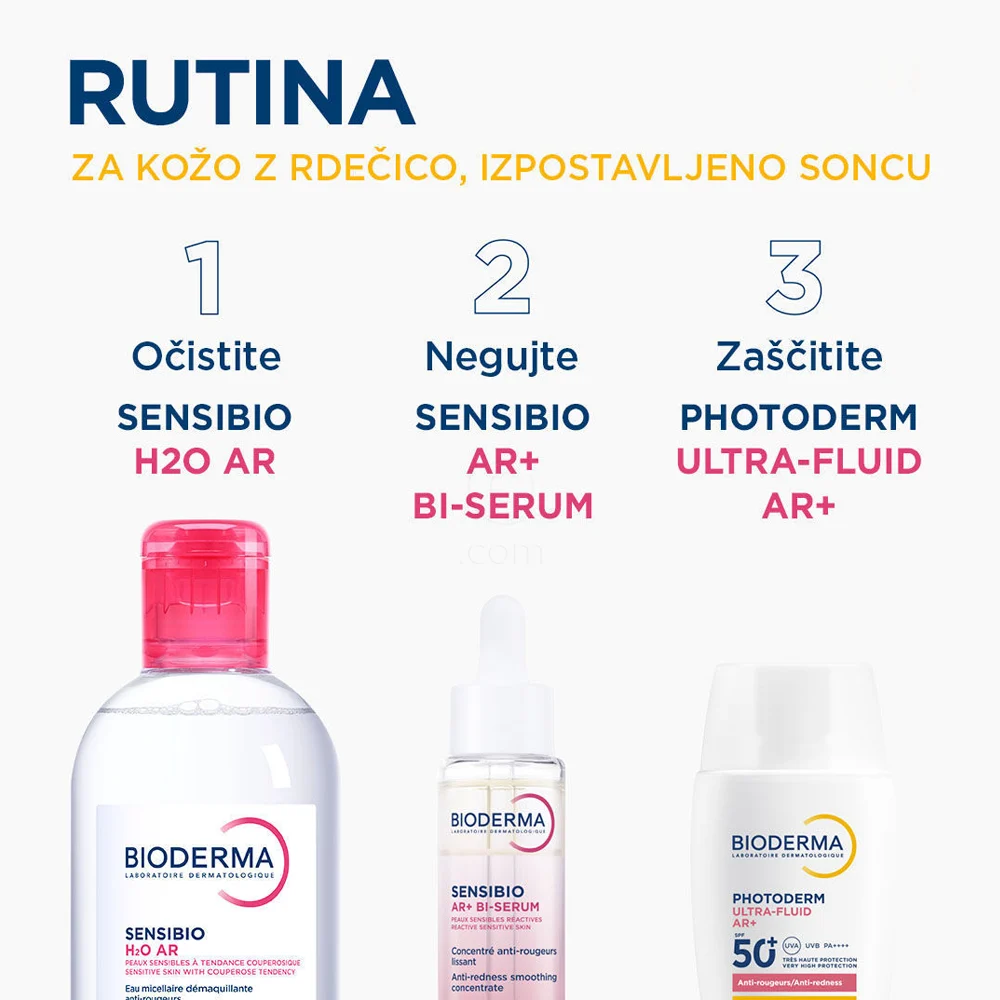 Bioderma Photoderm AR+, ultra fluidna zaščita pred soncem za kožo z rdečico ZF50+ (40 ml)