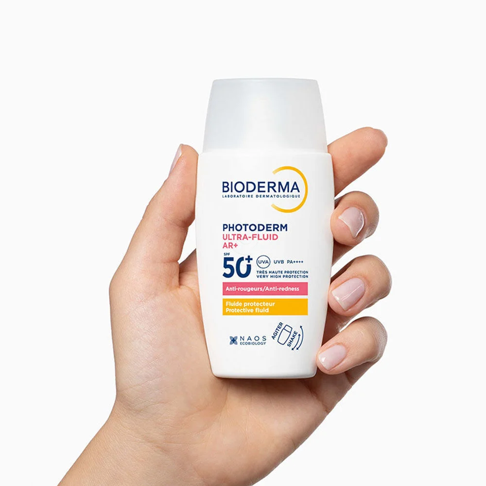Bioderma Photoderm AR+, ultra fluidna zaščita pred soncem za kožo z rdečico ZF50+ (40 ml)
