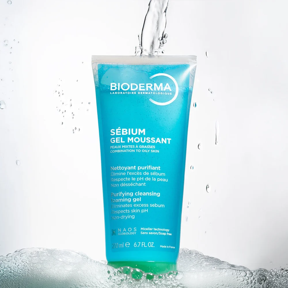 Bioderma Sebium Gel Moussant, čistilni gel za mešano do mastno kožo (200 ml)