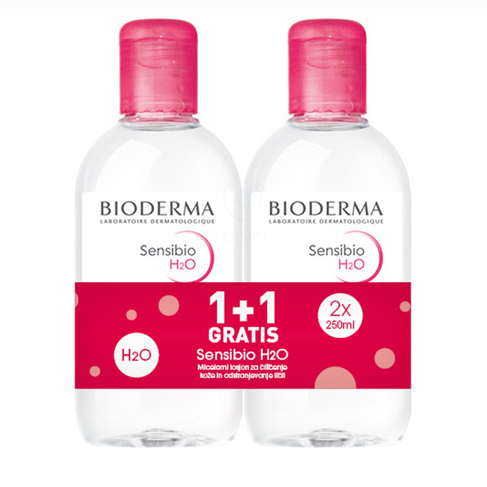 Bioderma Sensibio H2O, micelarni losjon za čiščenje - paket (2 x 250 ml)