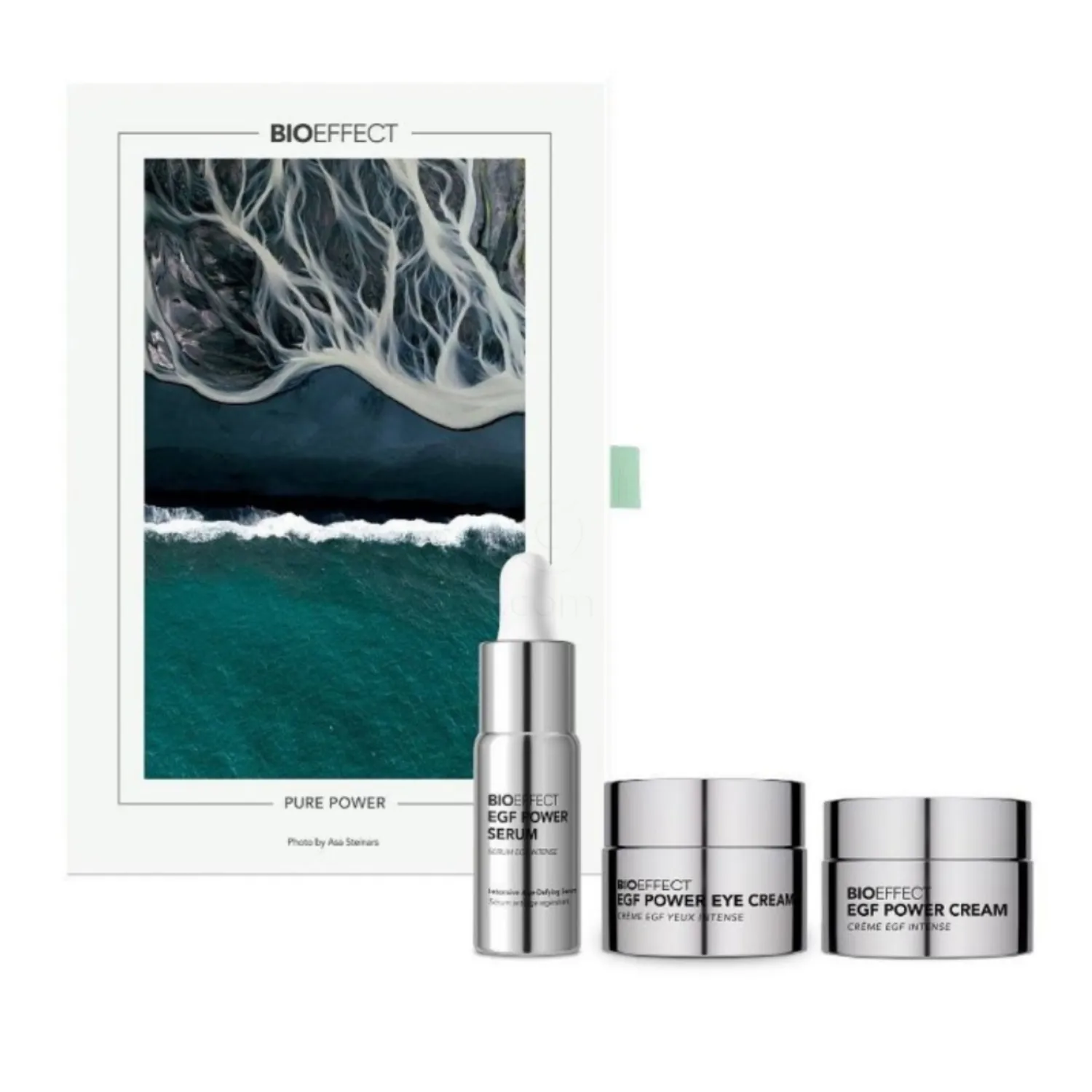 Bioeffect Pure Power Set, paket - pomlajevalna nega za obraz in predel okoli oči (3 x 15 ml)