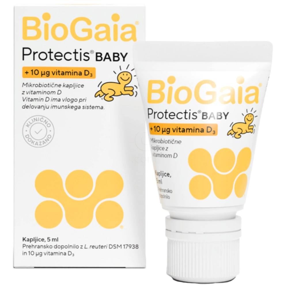 BioGaia Protectis Baby D3, kapljice za otroke in dojenčke - tuba (5 ml)