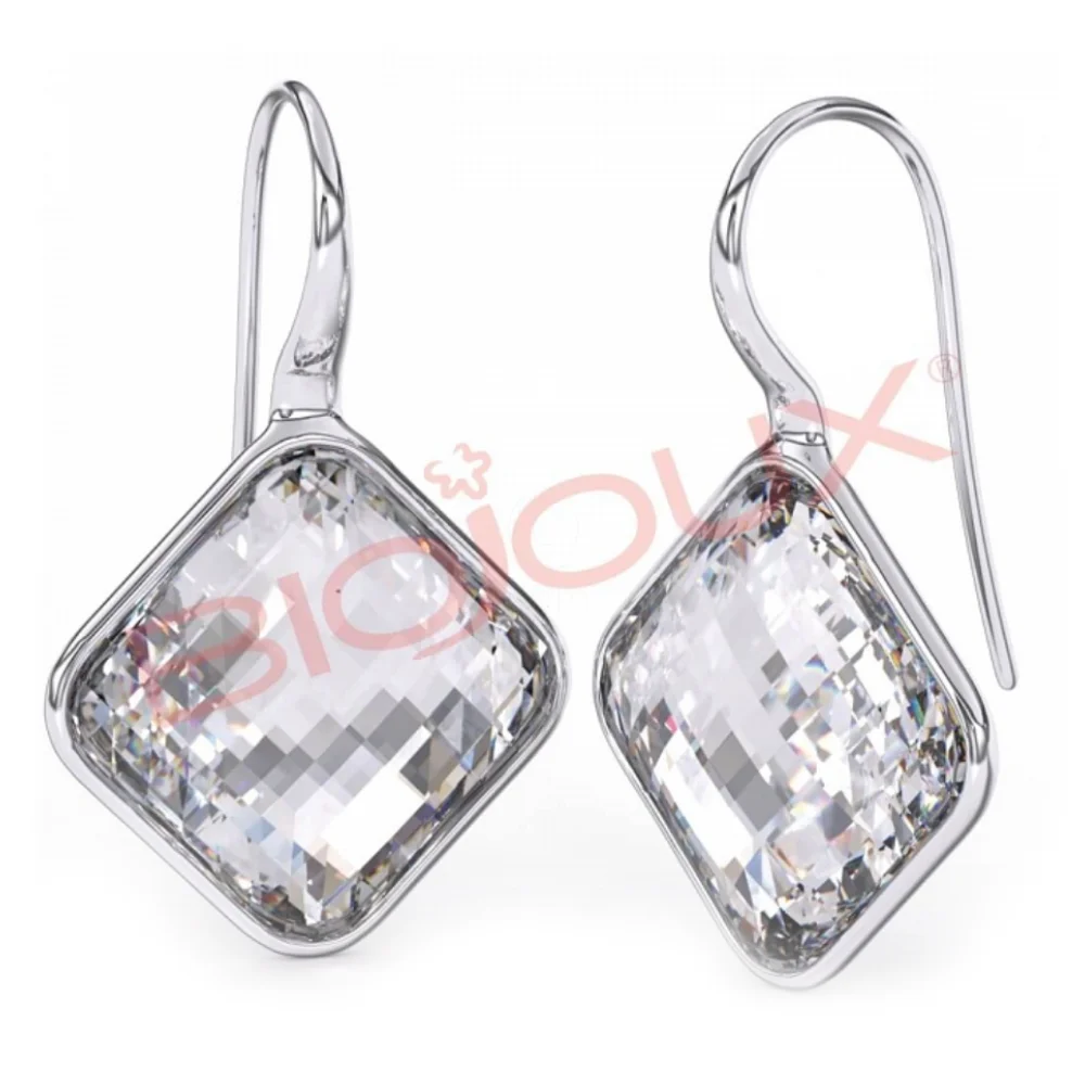 Biojoux, uhani iz kirurškega jekla - Elianna srebrni - BJT378 (2 uhana)