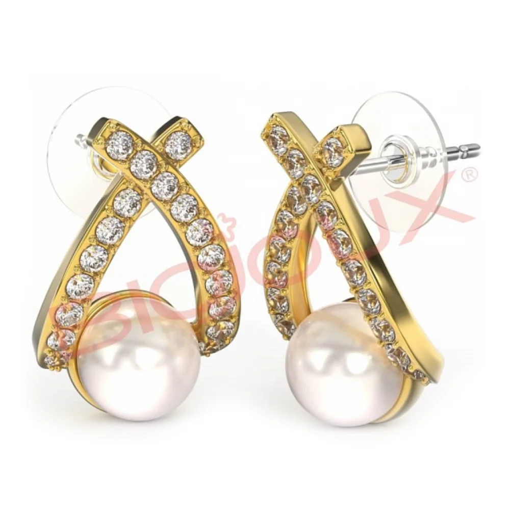 Biojoux, uhani iz kirurškega jekla - Finlo zlati- BJT362 (2 uhana)