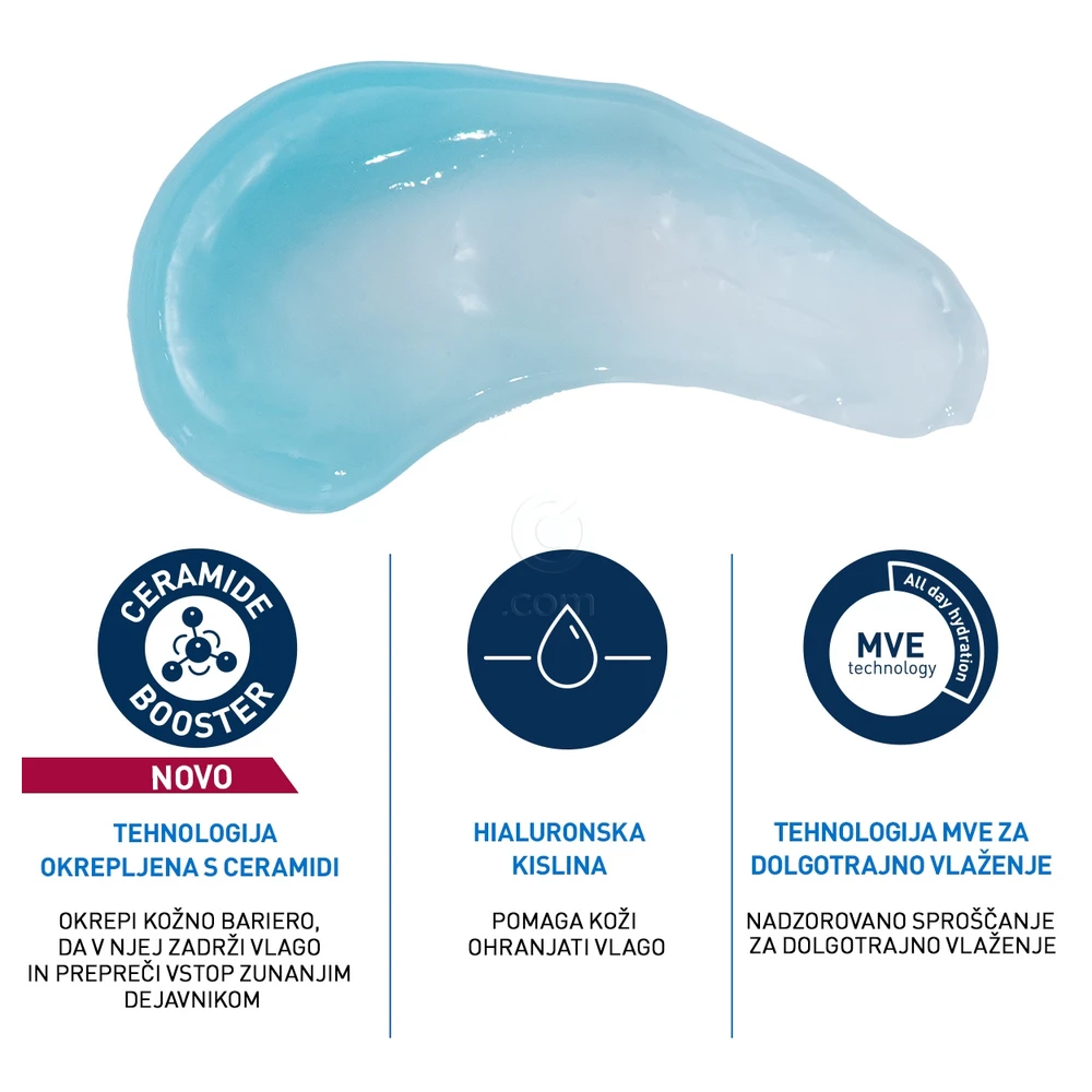 CeraVe HA, vlažilni gel na vodni osnovi obogaten s hialuronsko kislino (48 g)