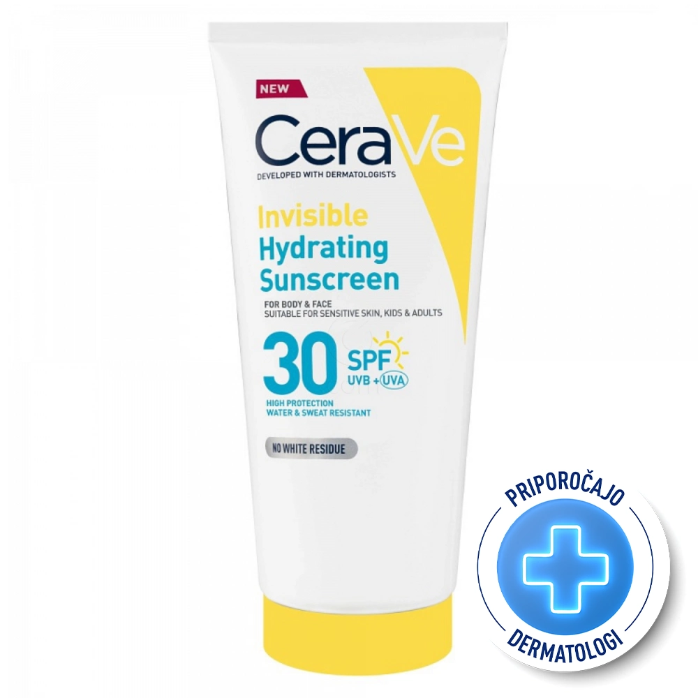 CeraVe, nevidni losjon za zaščito pred soncem - ZF30 (177 ml)