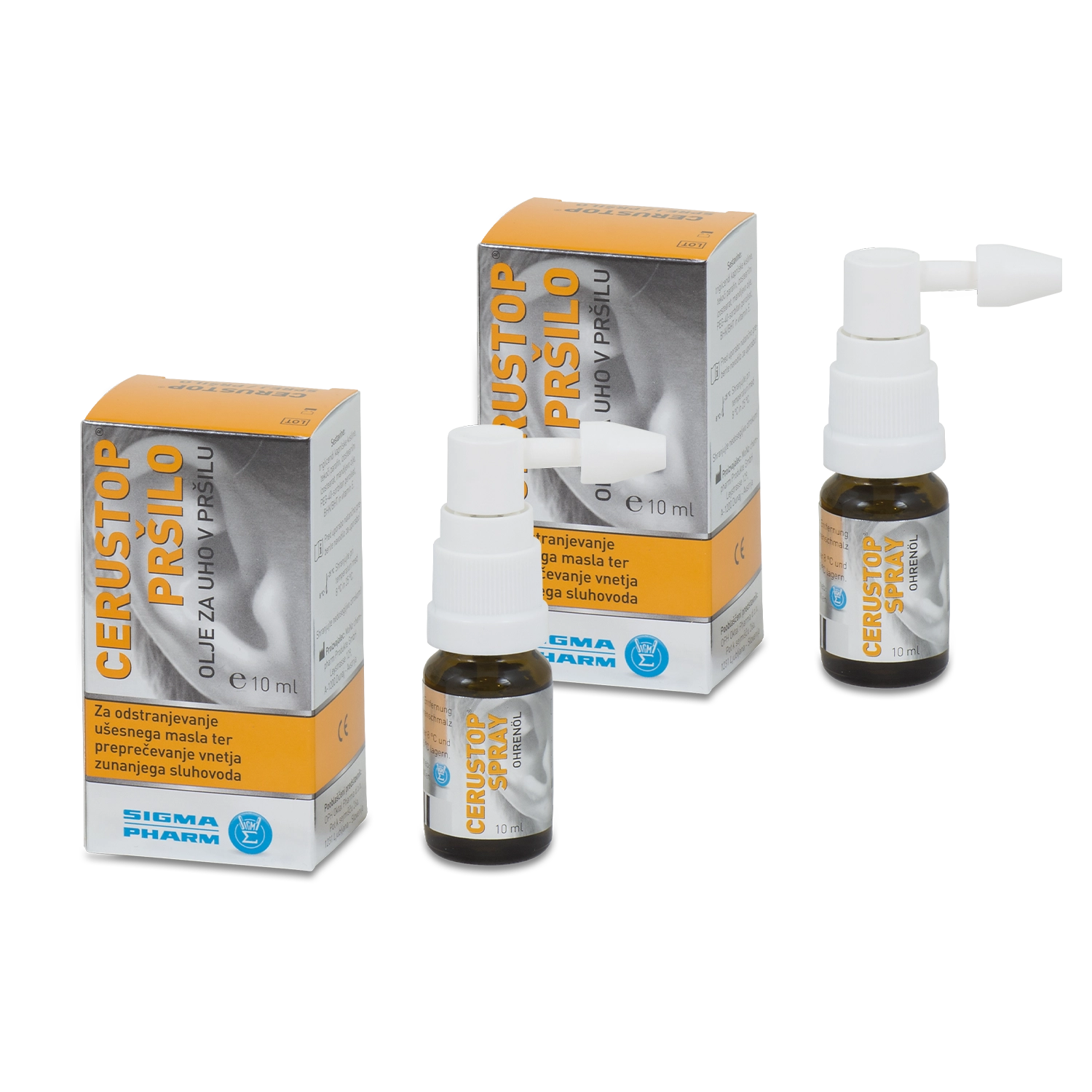 Cerustop olje za uho, pršilo - paket (10 ml)
