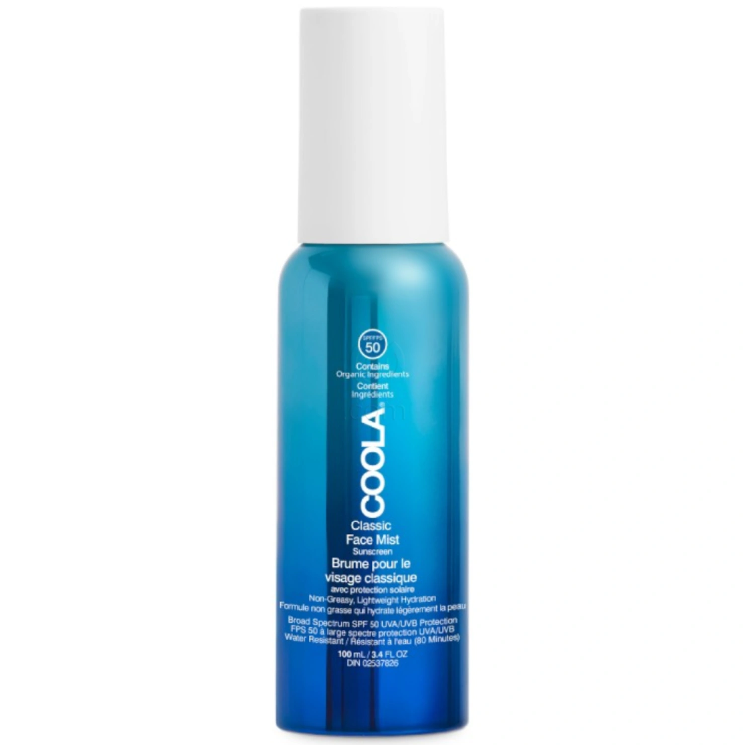 Coola Mist, meglica za zaščito pred soncem za obraz ZF50 (100 ml)