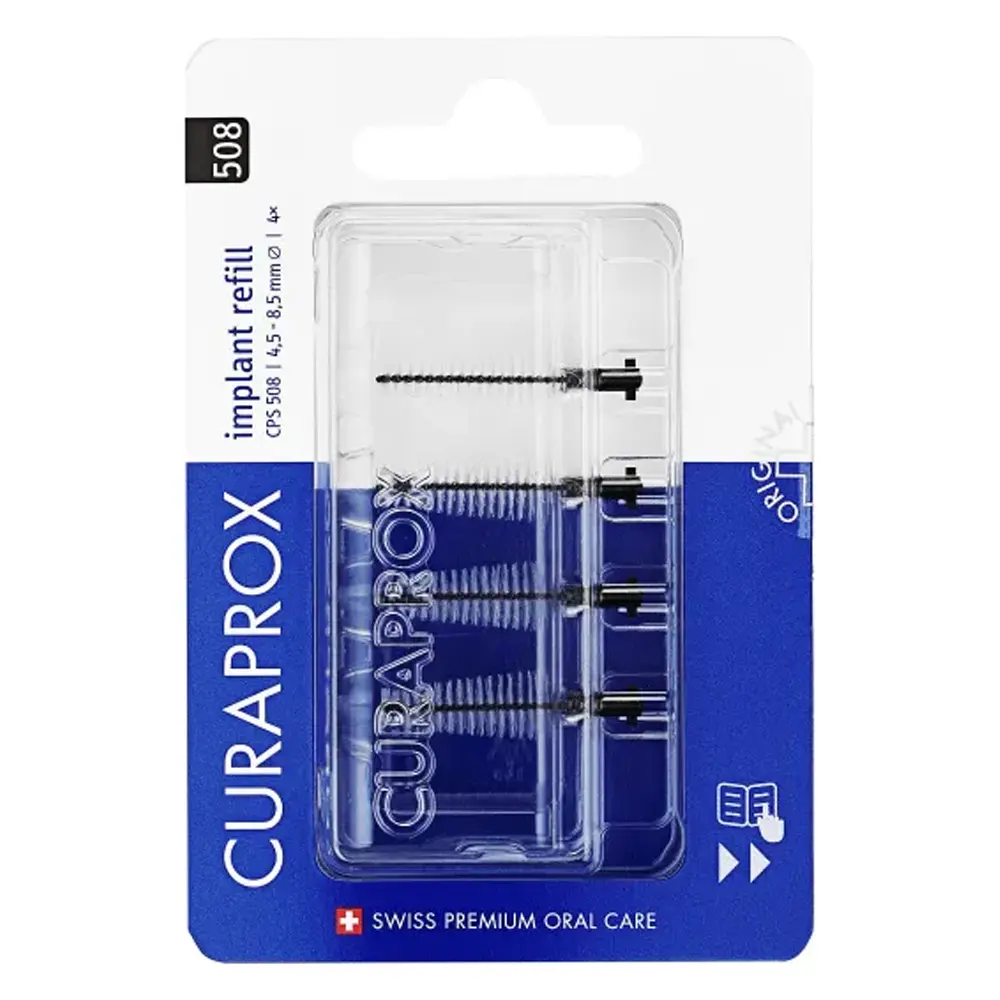 Curaprox CPS508 soft implant, medzobne ščetke - refill (4 ščetke)
