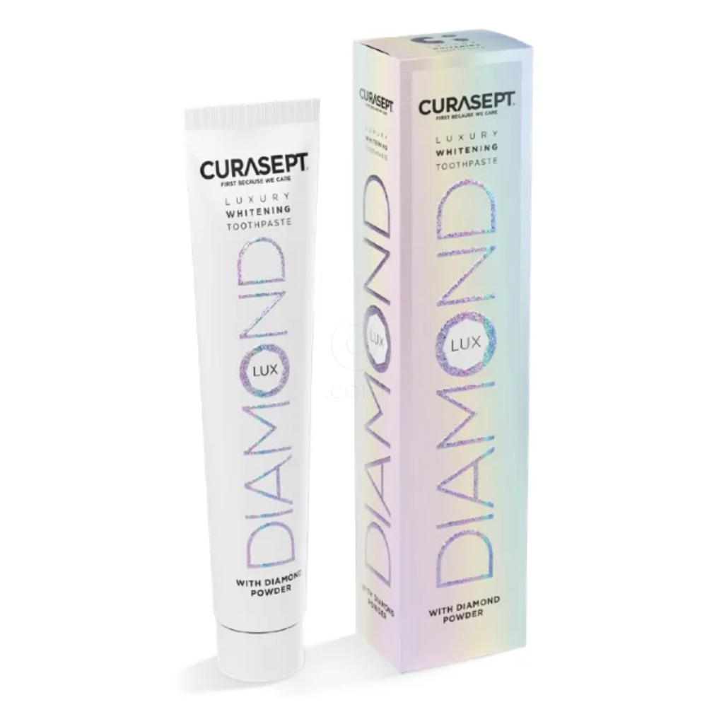 Curasept Luxury Whitening Diamond, belilna zobna pasta z diamantnim prahom (75 ml)