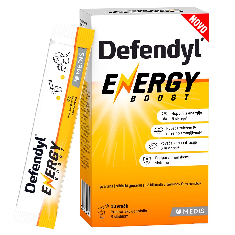 Defendyl Energy Boost, vrečke za pripravo napitka (10 vrečk)