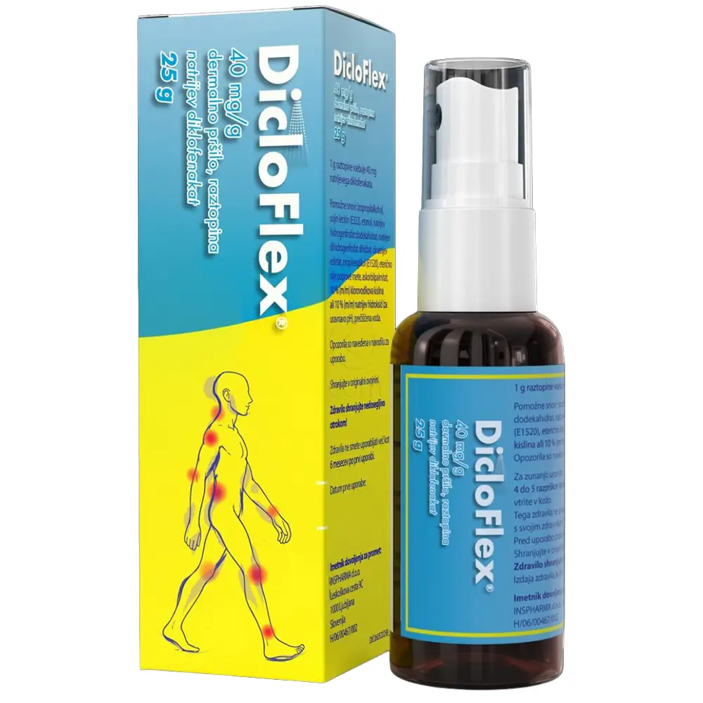 DicloFlex 40 mg/g, dermalno pršilo (25 g)