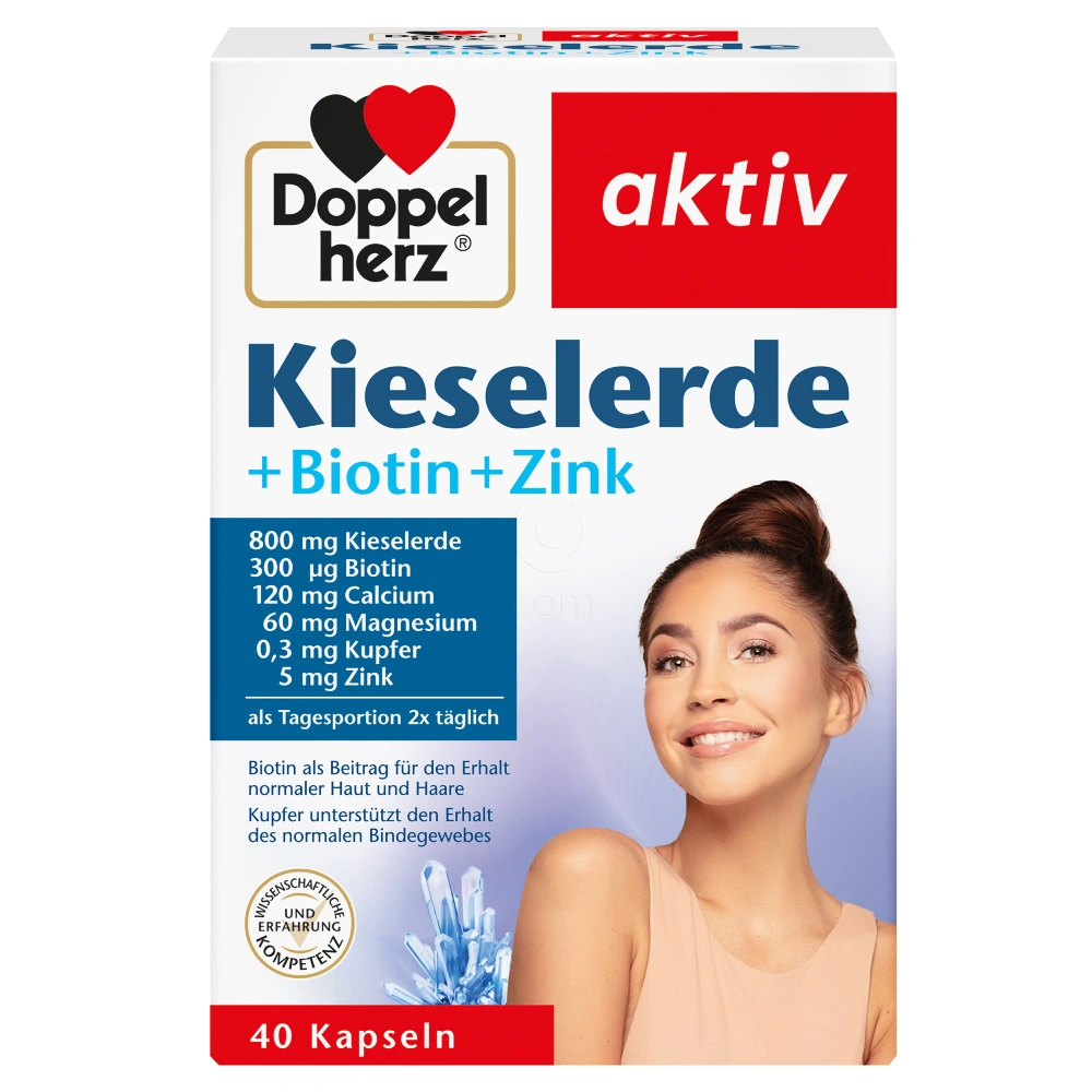Doppelherz aktiv Silicijeva prst + biotin + cink tablete (40 kapsul)