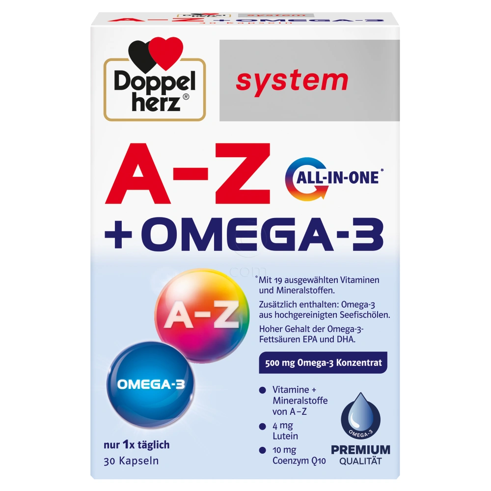 Doppelherz System A-Ž + Omega-3, kapsule (30 kapsul)
