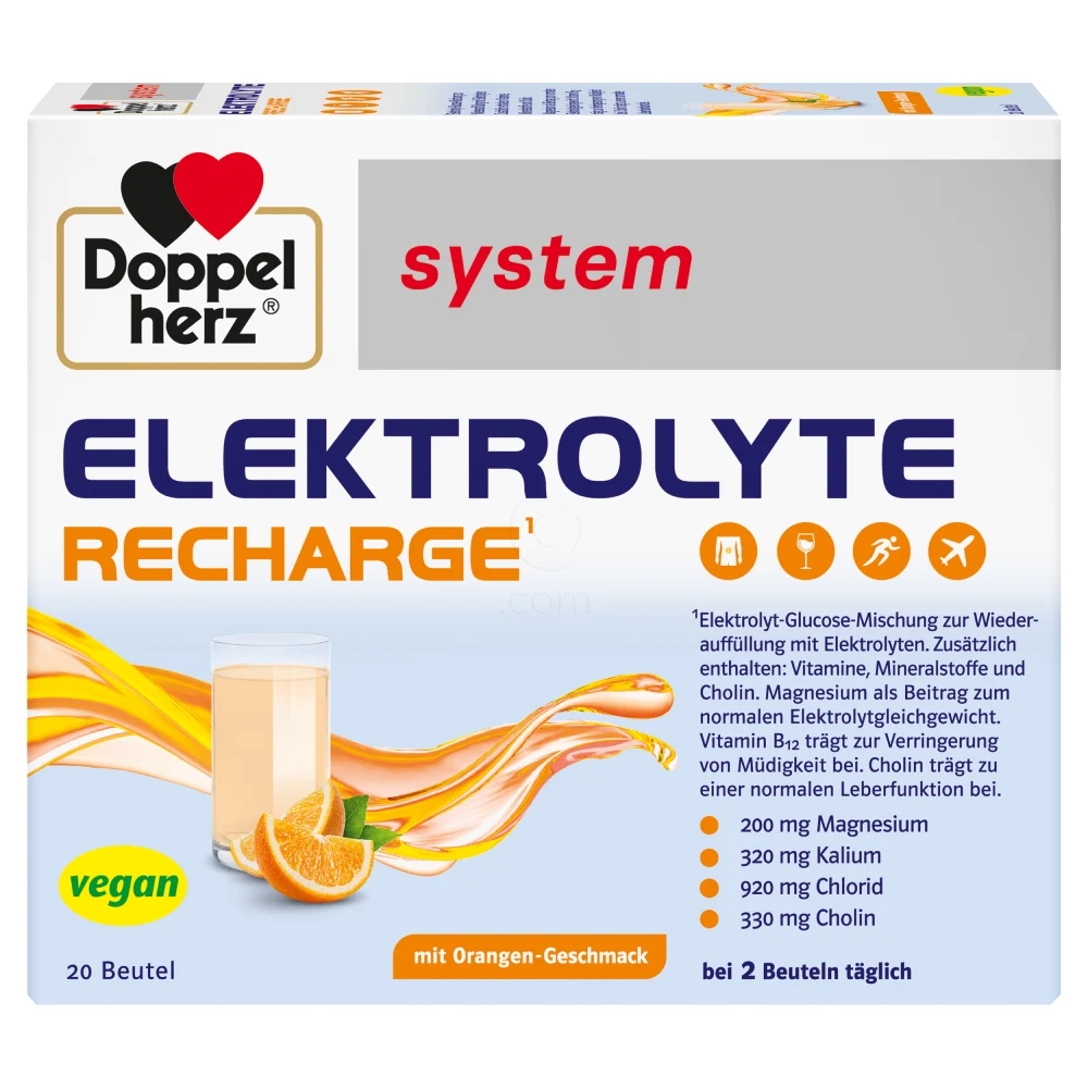 Doppelherz System Elektroliti Recharge, granulat za raztapljanje (20 vrečic)