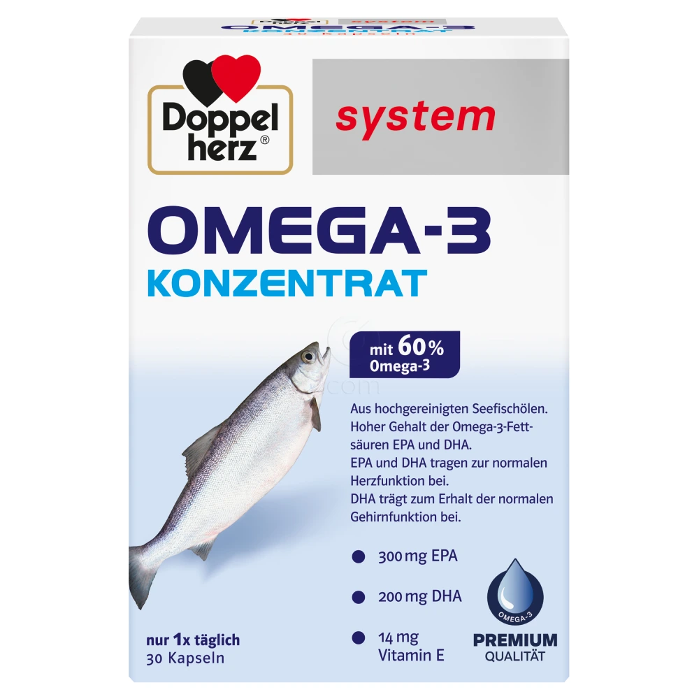Doppelherz System Omega-3 koncentrat, kapsule (30 kapsul)