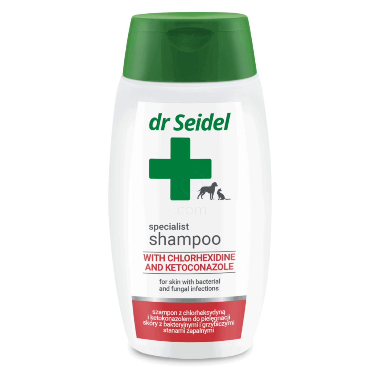 dr Seidel, šampon s klorheksidinom in ketokonazolom za pse in mačke (220 ml)