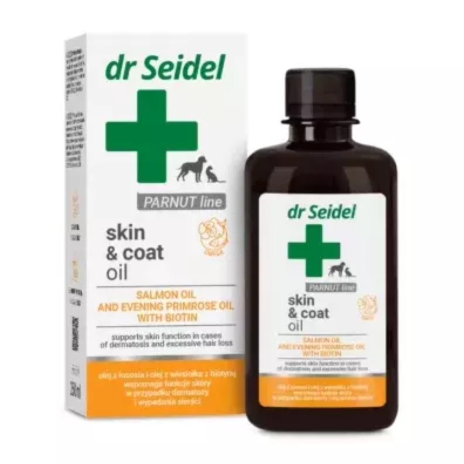 dr Seidel Skin&Coat, olje - dietetična dopolnilna krmna mešanica za pse in mačke (250 ml)