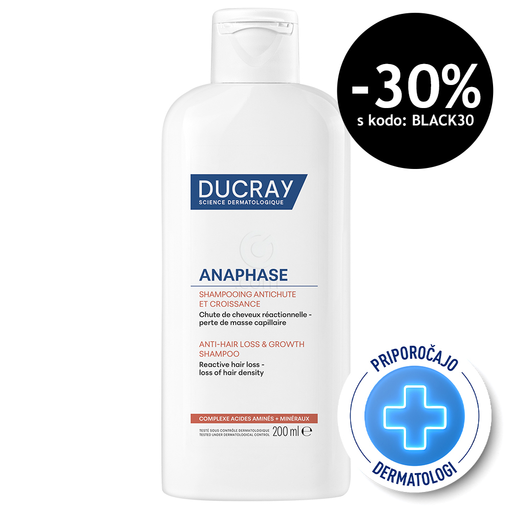 Ducray Anaphase, šampon proti izpadanju las in za rast las (200 ml)