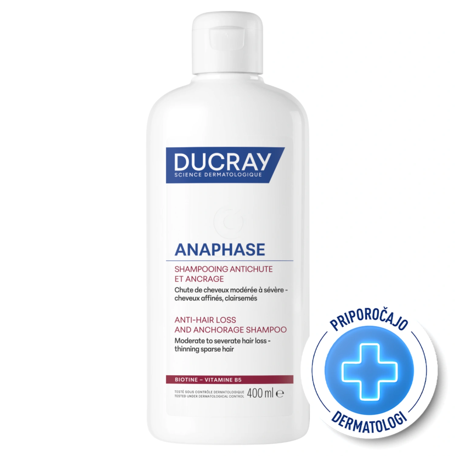 Ducray Anaphase, šampon proti izpadanju las za oslabljene lase (400 ml)