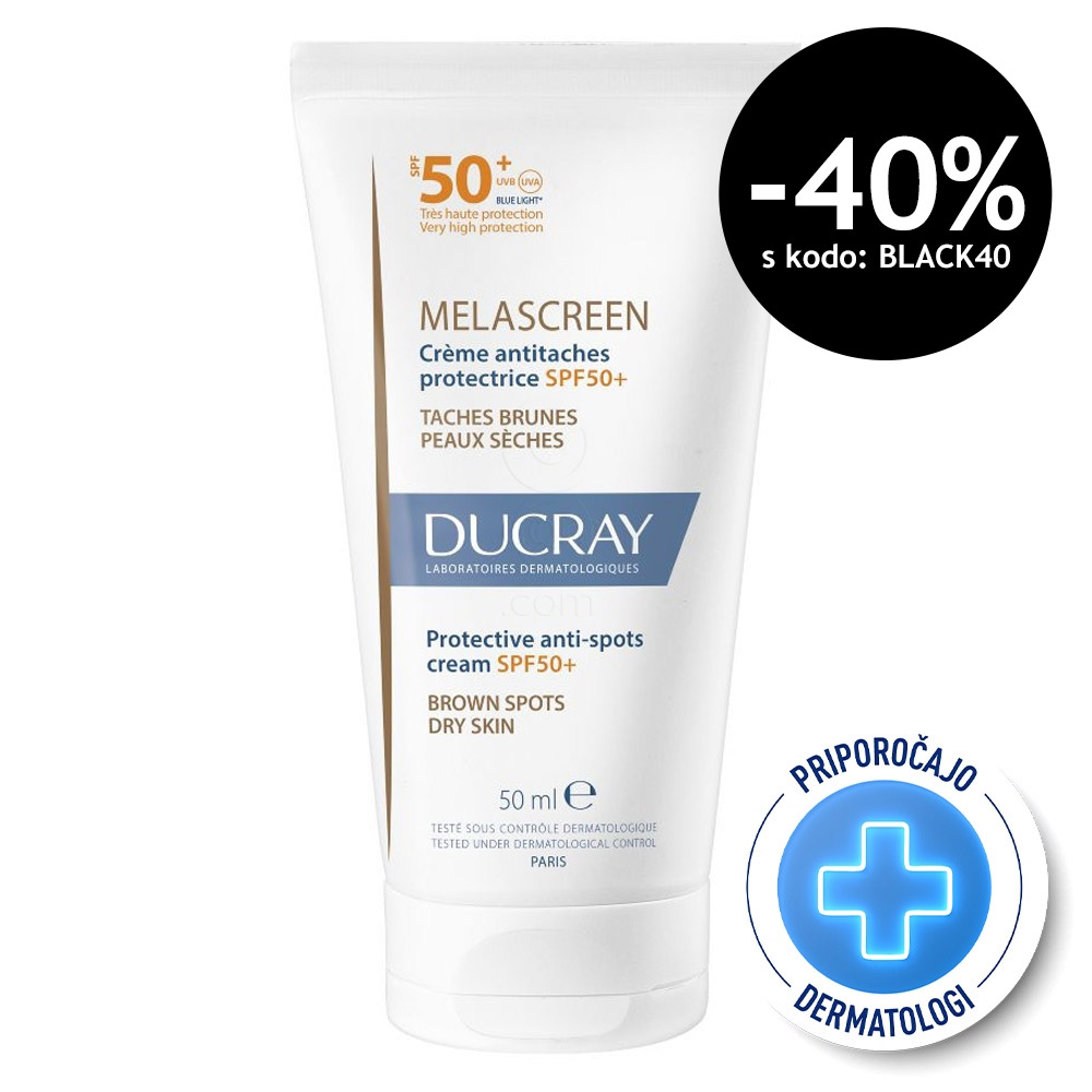 Ducray Melascreen, zaščitna krema proti madežem - ZF50+ (50 ml)