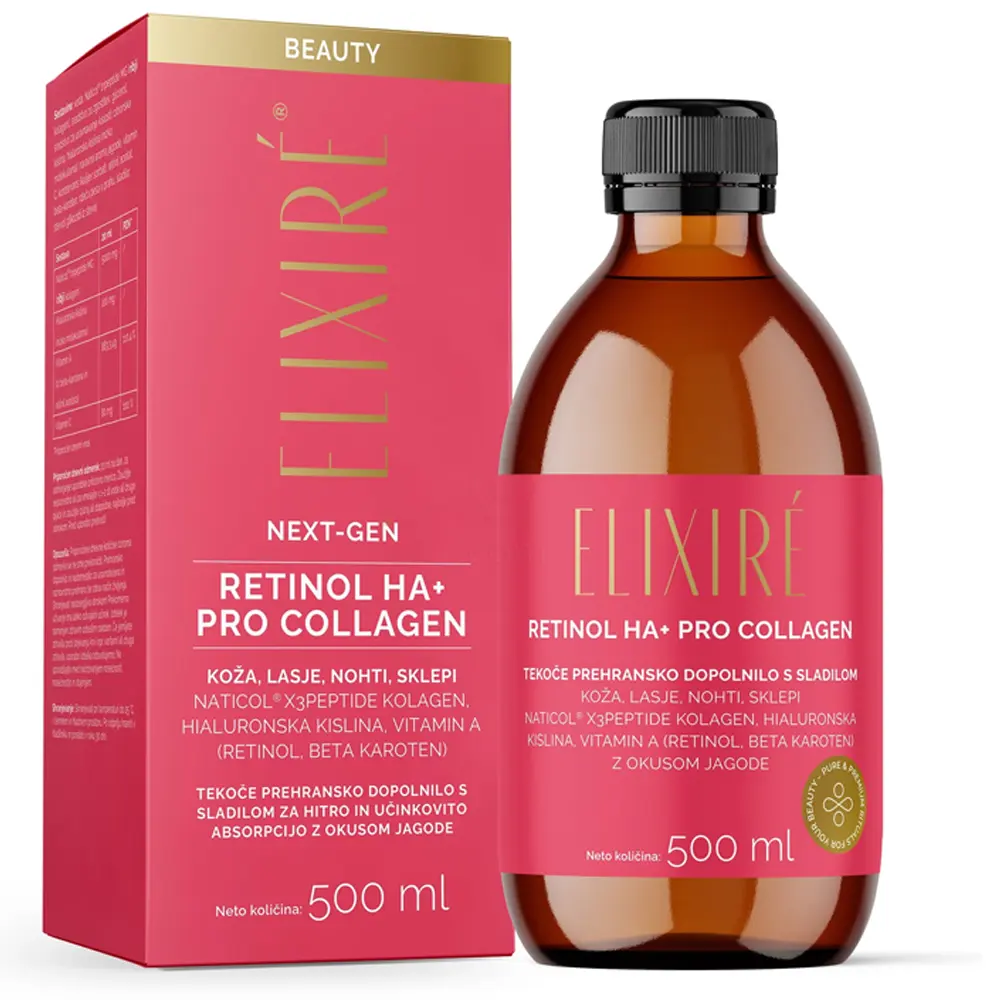 Elixiré Retinol HA+ PRO Collagen, tekoče prehransko dopolnilo (500 ml)