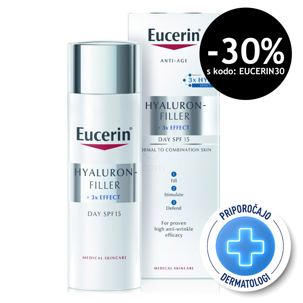 Eucerin Hyaluron-Filler, dnevna krema - normalna/mešana koža - ZF 15 (50 ml)