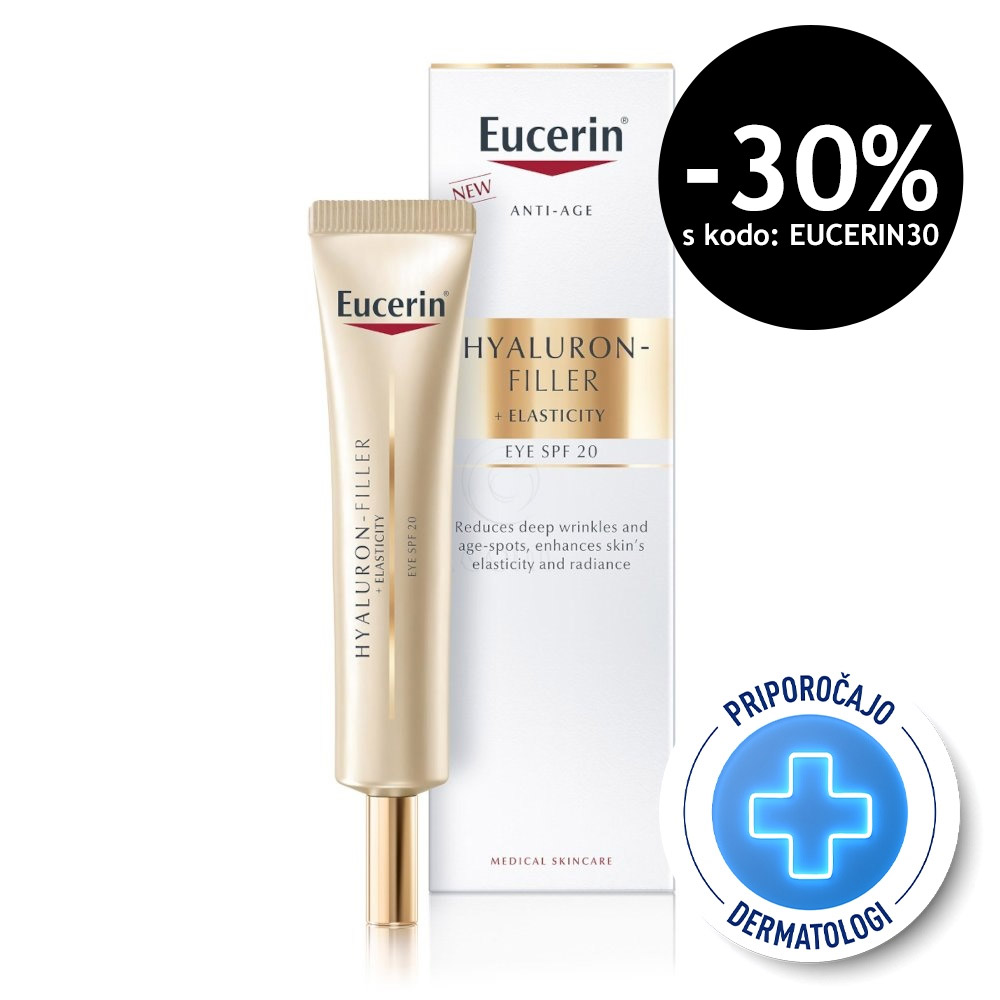 Eucerin Hyaluron-Filler + Elasticity, krema za okrog oči - ZF20 (15 ml)