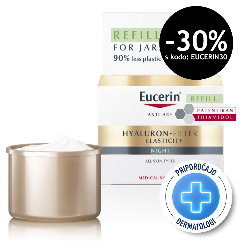 Eucerin Hyaluron-Filler + Elasticity, refill nočna krema (50 ml)