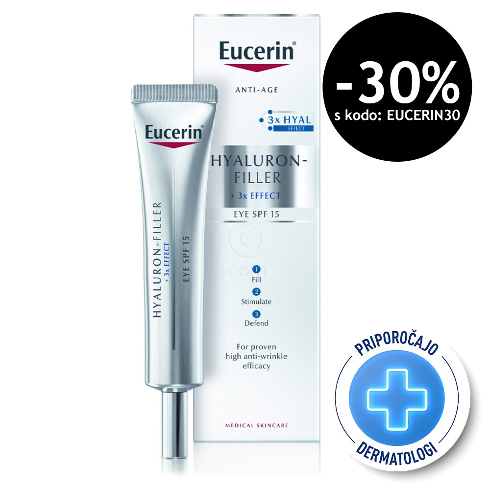 Eucerin Hyaluron-Filler, krema za nego okrog oči - ZF15 (15 ml)