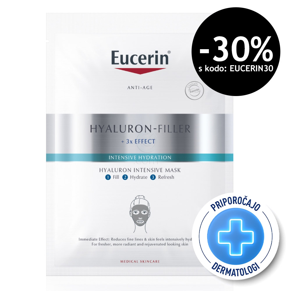 Eucerin Hyaluron-Filler, maska za pomladitev kože (30 g - 1 maska)