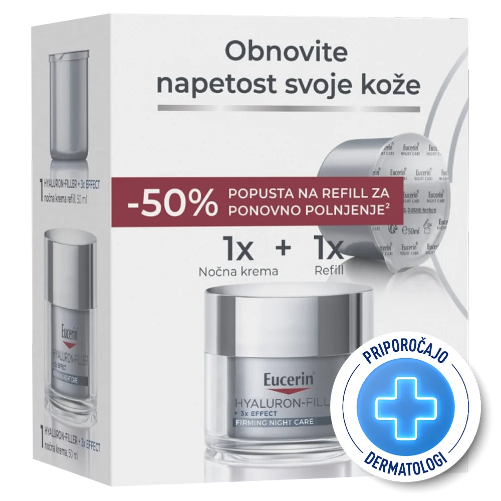 Eucerin Hyaluron-Filler, nočna krema - paket (2 x 50 ml)