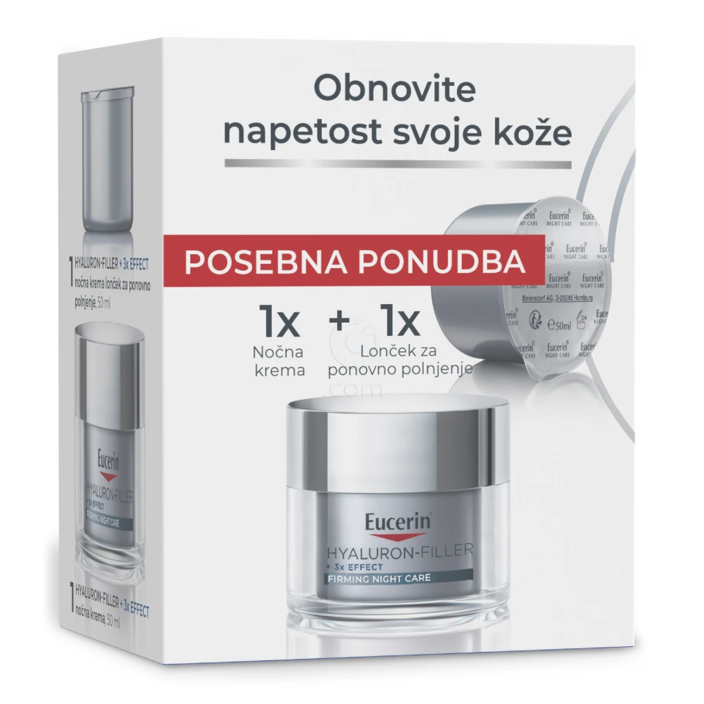 Eucerin Hyaluron-Filler, nočna krema - paket (2 x 50 ml)