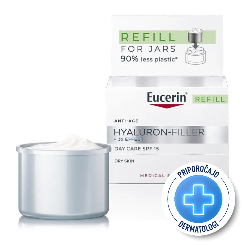 Eucerin Hyaluron-Filler, refill dnevna krema - suha koža - ZF 15 (50 ml)