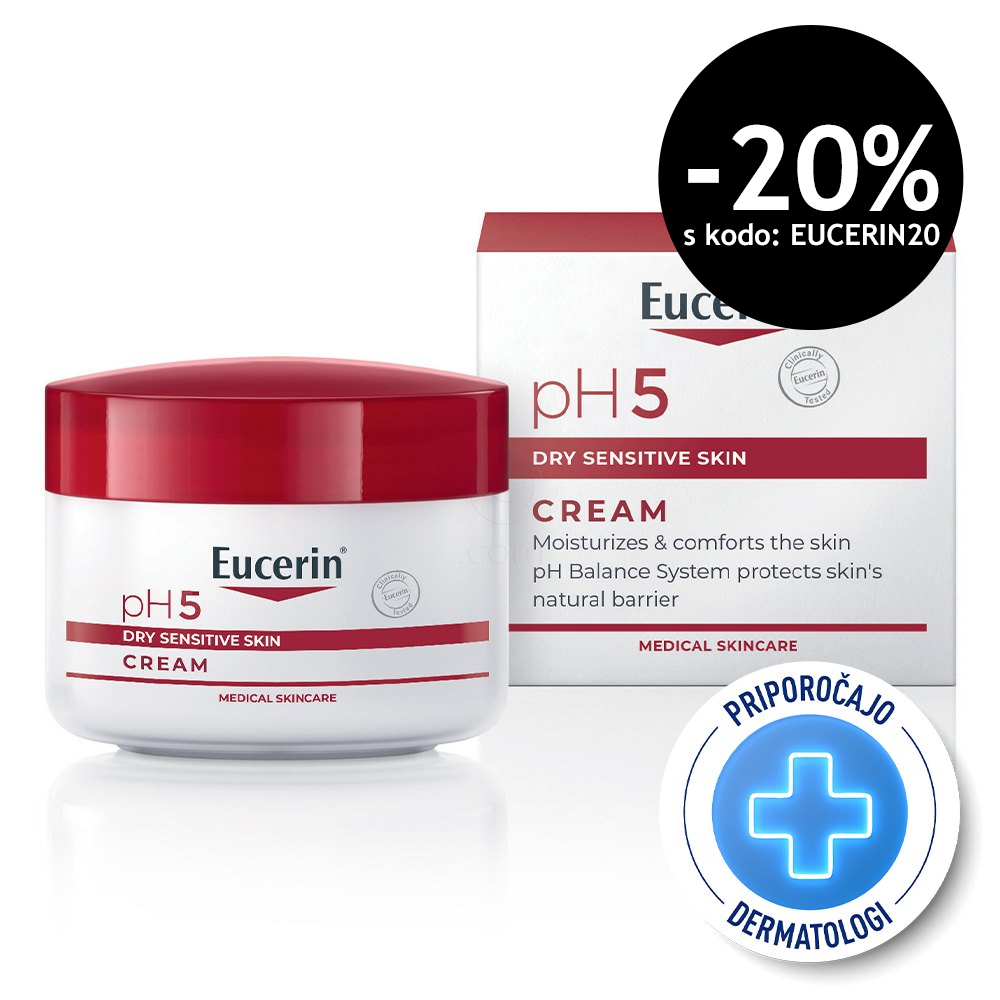 Eucerin pH5, krema za občutljivo kožo (75 ml)