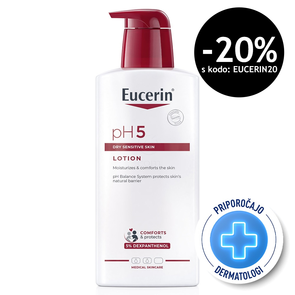 Eucerin pH5, losjon s pumpico (400 ml)