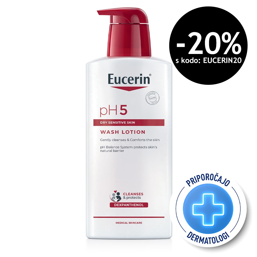 Eucerin pH5, losjon za umivanje s pumpico (400 ml)