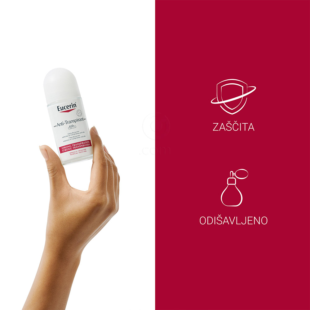 Eucerin roll-on dezodorant antiperspirant proti močnemu znojenju (50 ml)