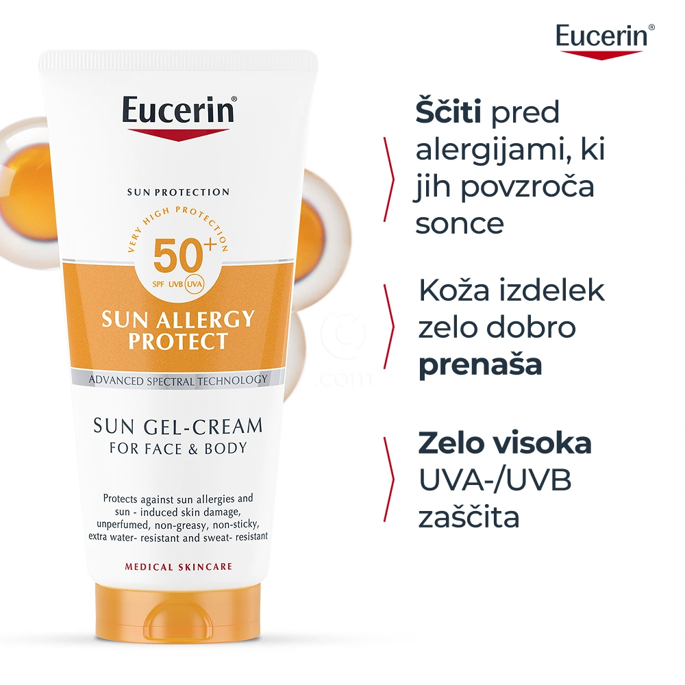 Eucerin Sun Allergy protect, kremni gel za zaščito pred soncem - ZF50+ (200 ml)