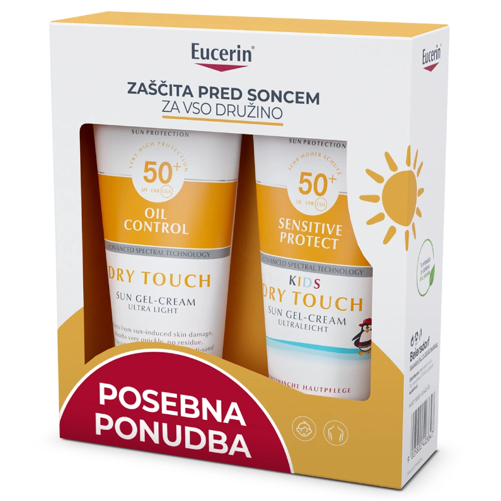 Eucerin Sun, družinski paket (2 x 200 ml)