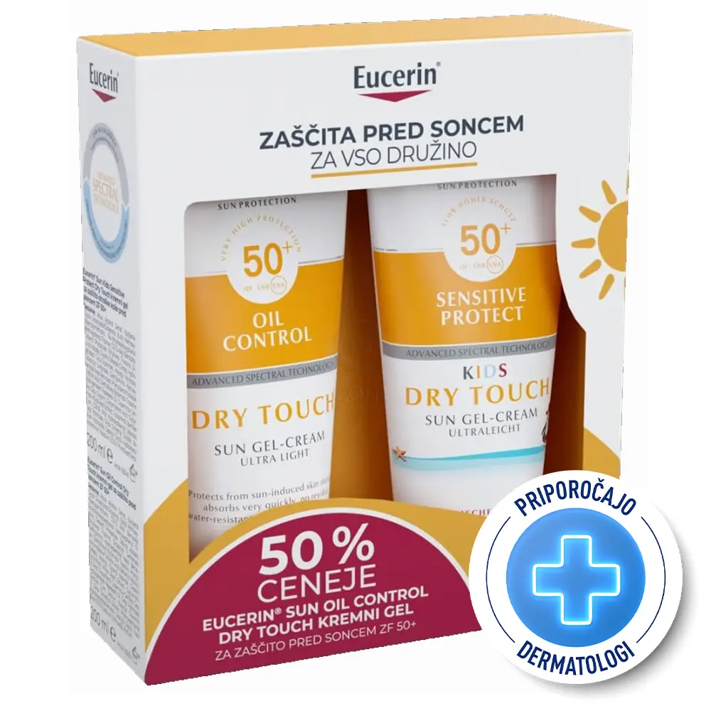 Eucerin Sun, družinski paket (2 x 200 ml)