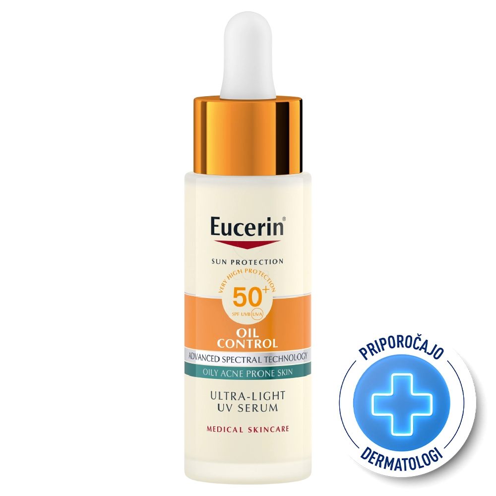 Eucerin Sun Oil Control, dnevni UV serum - ZF50+ (30 ml)