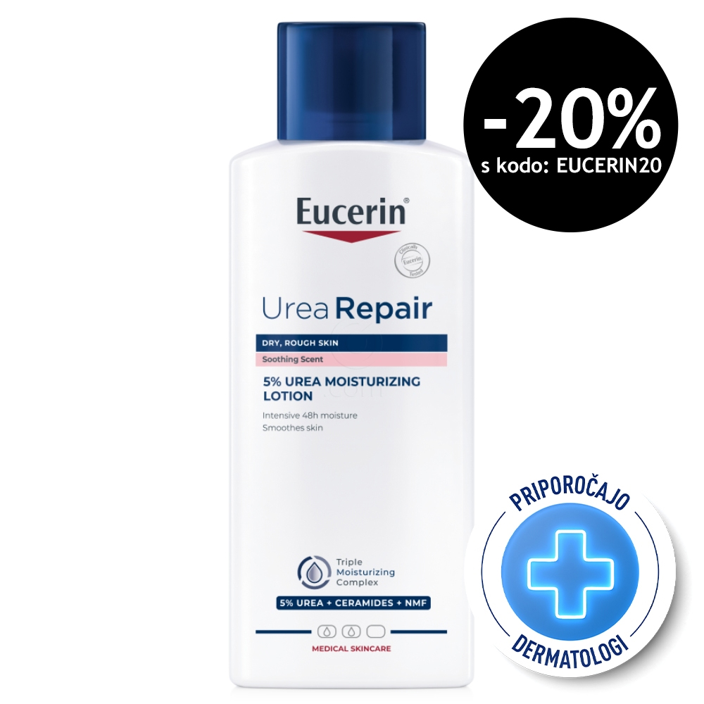 Eucerin UreaRepair Plus 5% 48h, losjon s pomirjajočim vonjem (250 ml)