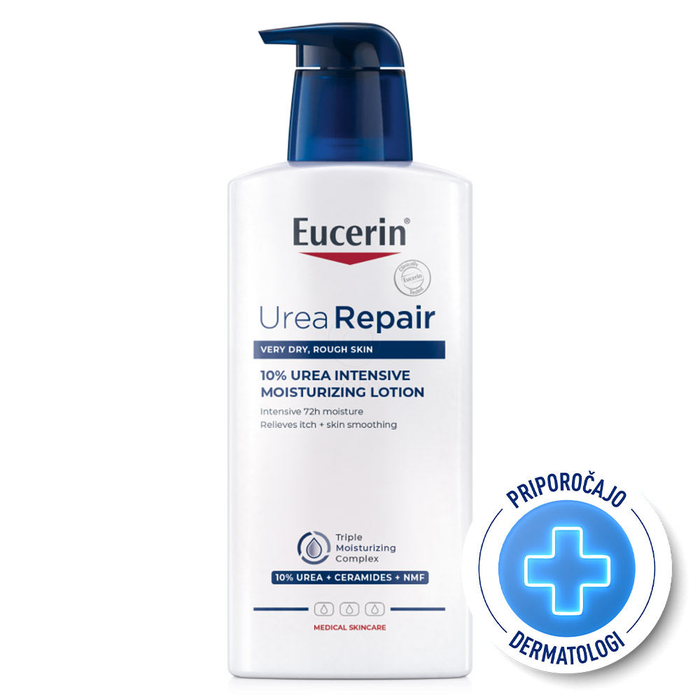 Eucerin UreaRepair plus 10%, losjon za telo s pumpico - posebna ponudba (400 ml)