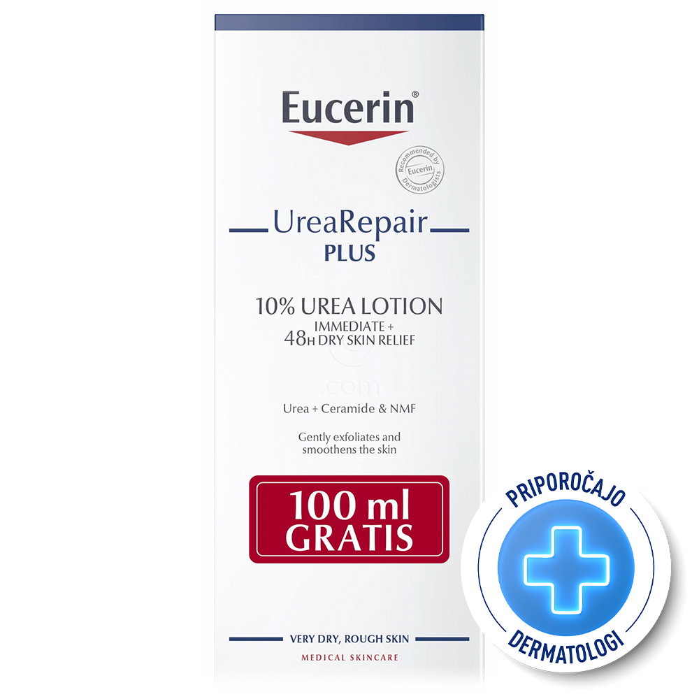 Eucerin UreaRepair plus 10%, losjon za telo s pumpico - posebna ponudba (400 ml)
